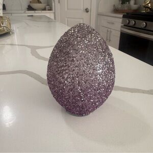 Sparkling Decorative Egg Accent - Lavender Purple